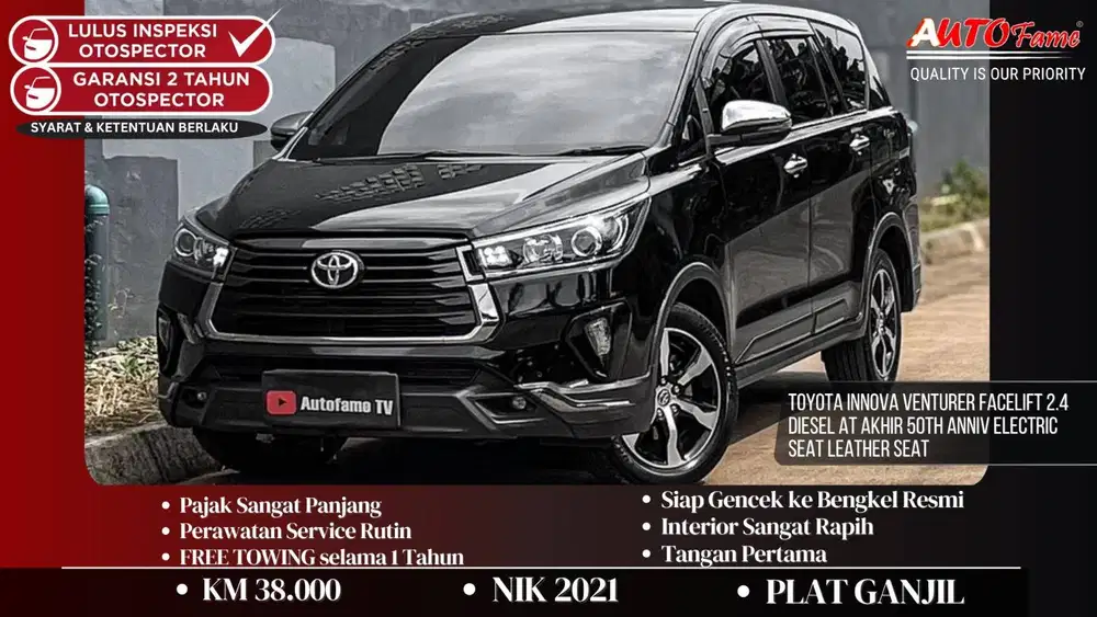 KM38RB  Toyota Innova Venturer Facelift 2.4 Diesel AT NIK 2021 Akhir 5