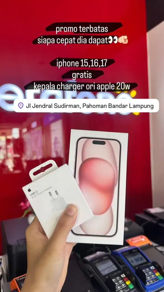 iphone 15 gratis kepala charger ori apple kredit 0% tanpa dp
