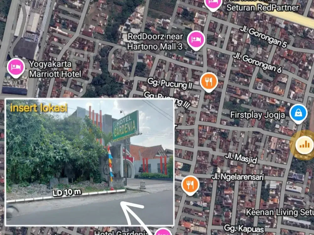 Dijual Pekarangan di Jl. Wahid Hasyim - DEKAT UPN