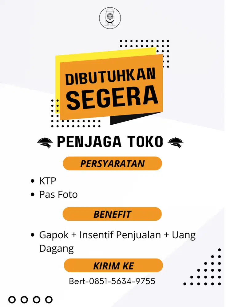 LOWONGAN KERJA JAGA TOKO PONDOK CABE PAMULANG
