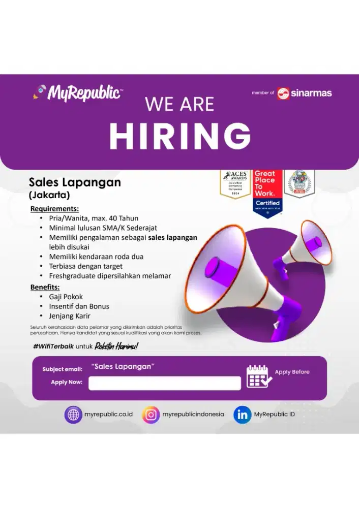 Lowongan Account Executive AE