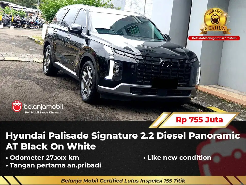 [ GARANSI 5TH ] Hyundai Palisade Signature 2.2 Panoramic AT 2023/2024