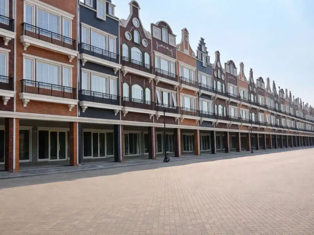 Rukan Brand New 3 Lantai Bonus Rooftop di Amsterdam Marina Bay PIK 2