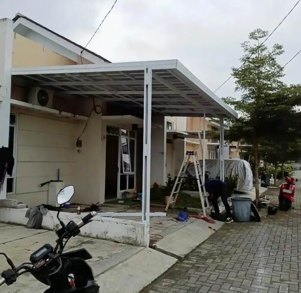 Pasang kanopi baja ringan SNI