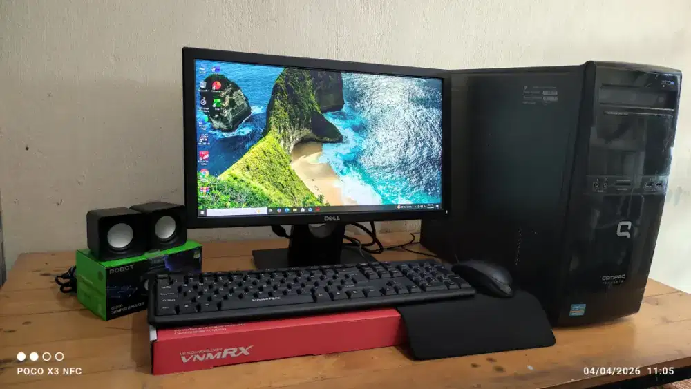 PC BUILD UP COMPAQ CORE I3-2120, RAM 4GB, HDD 500GB, LED 20 INC NORMAL