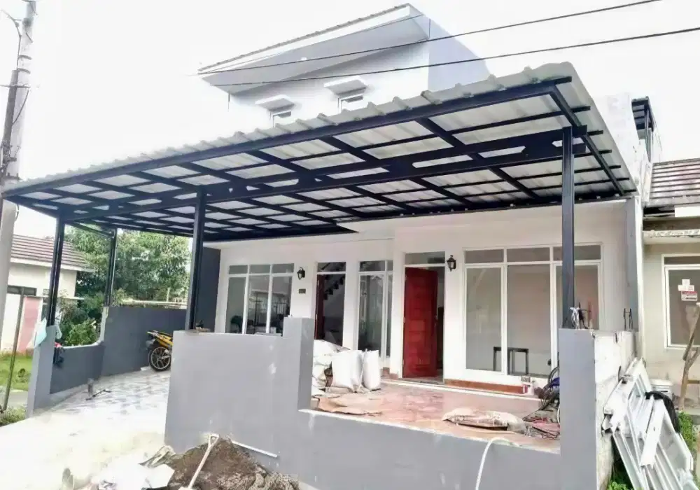 Pasang kanopi baja ringan SNI
