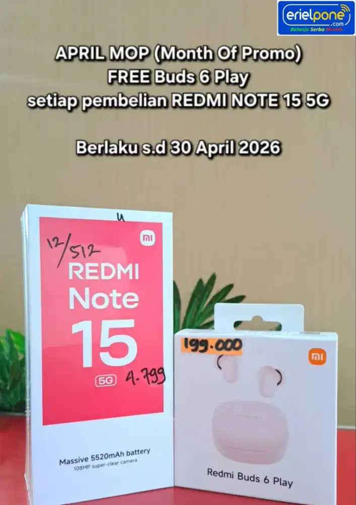 Setiap Pembelian Redmi Note 15 5G Dapat Hadiah