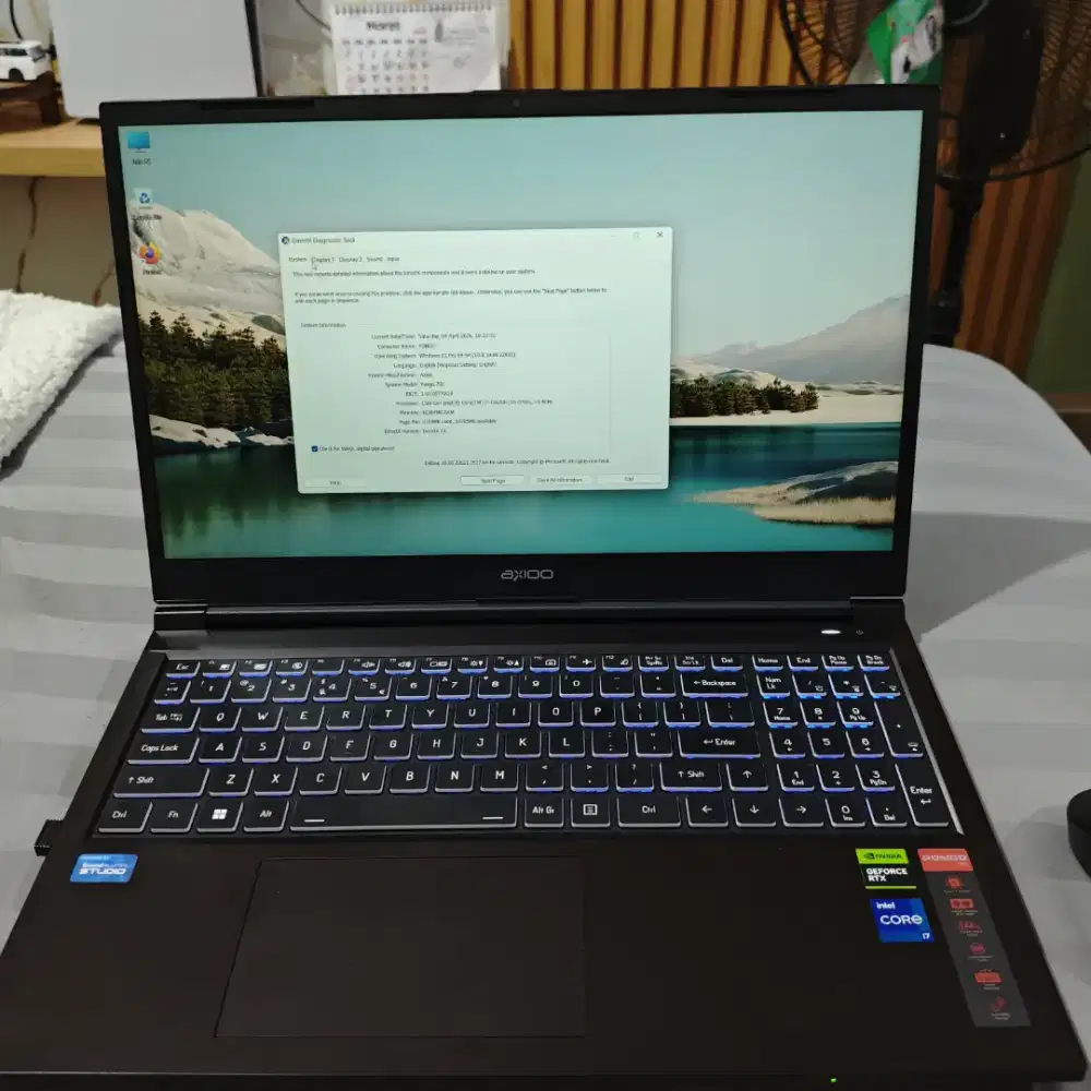 Laptop AXIOO PONGO 750 GAMING i7 RAM16GB SSD512GB Second Like New