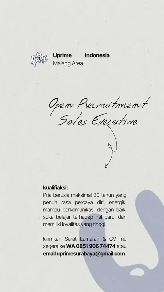 Sales Uprime area Malang Raya