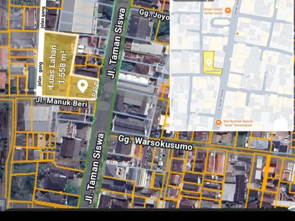 Di Jual Lahan Bagus di Jl. Tamsis Yogyakarta