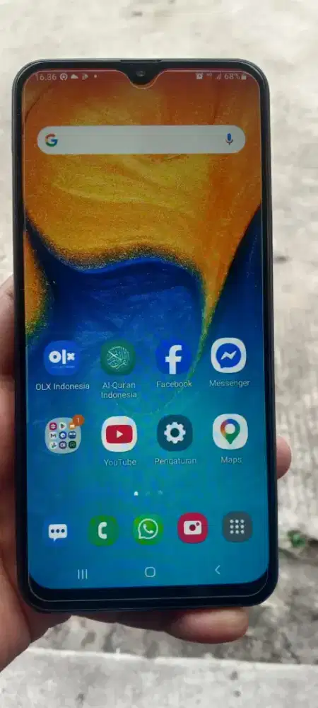 Samsung A6 plus retak sehelai di BSD