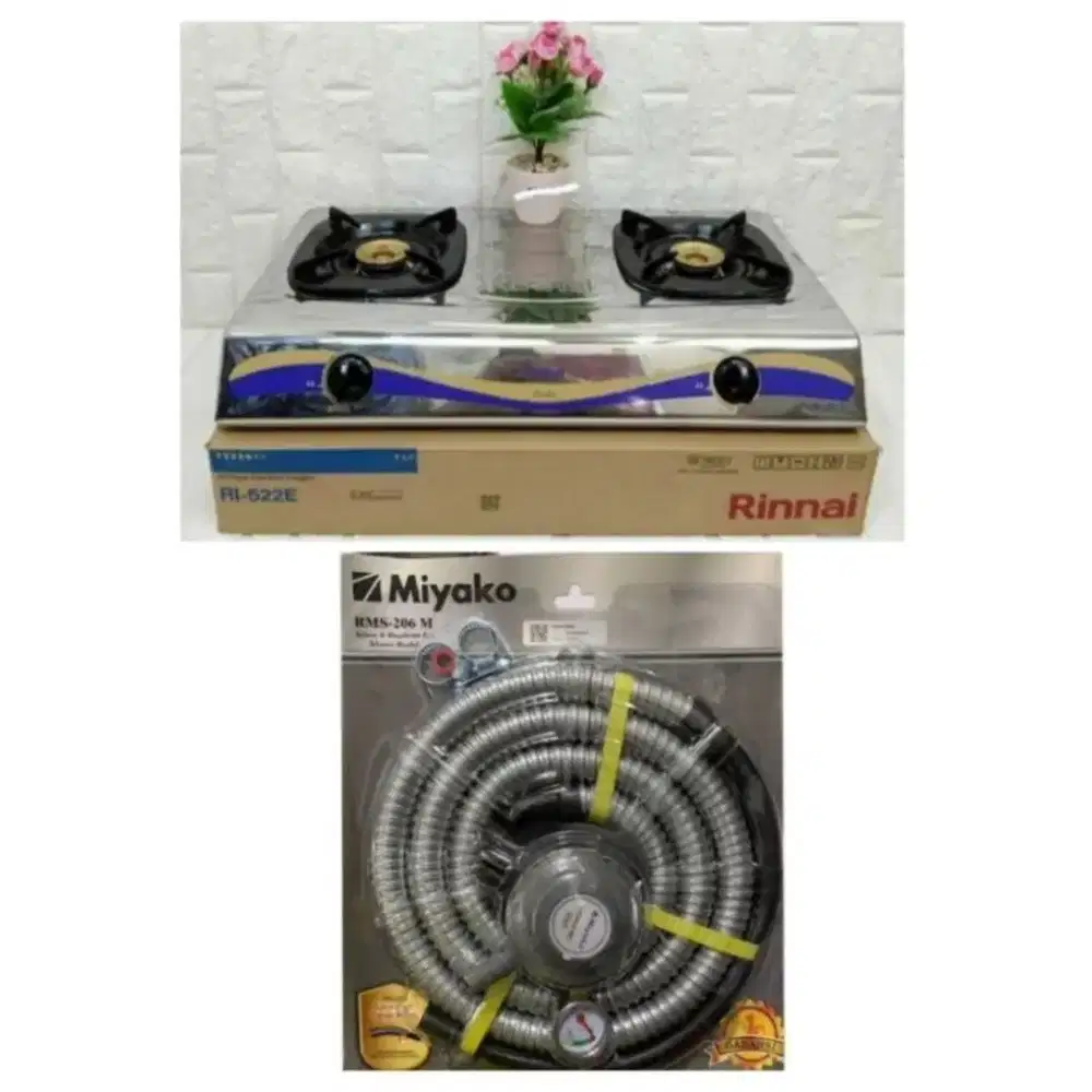 KOMPOR RINNAI 522E DAN SELANG REGULATOR
