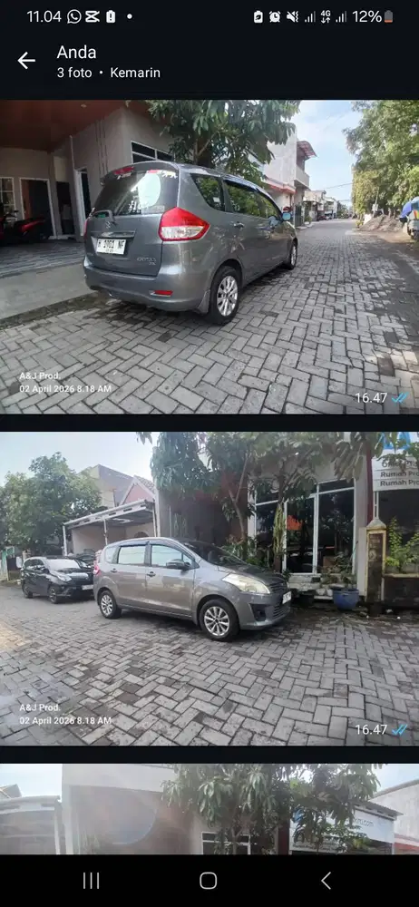 Jual mobil Ertiga GX Matic th 2014