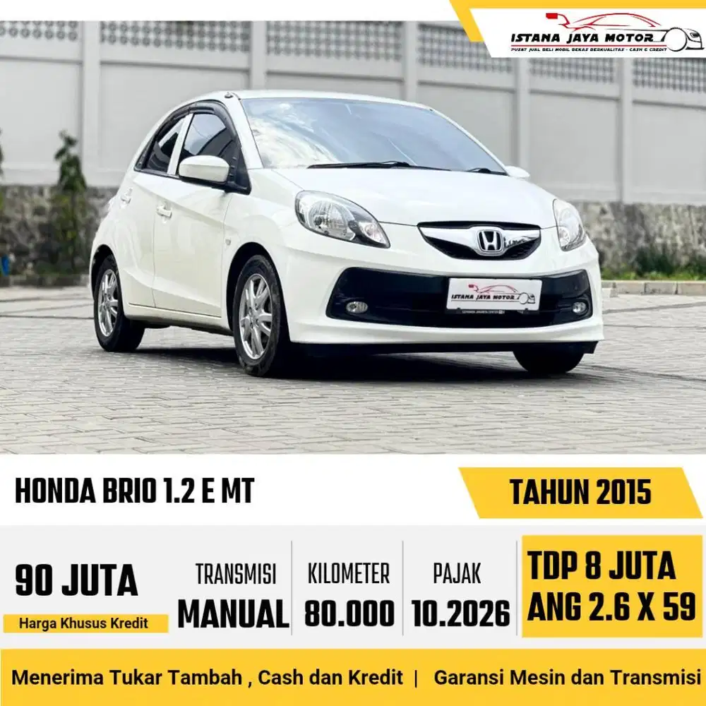 KM 30 RIBUAN Honda Brio 1.2 E Manual 2015 Putih