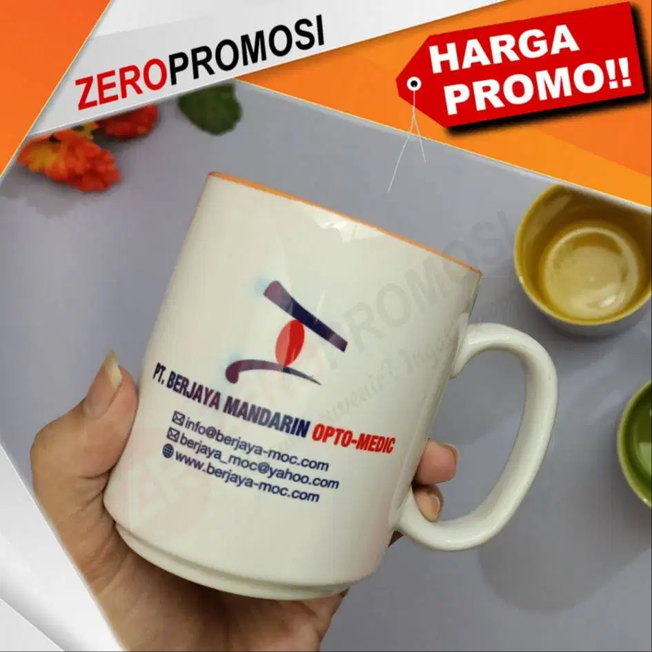 Souvenir Mug Warna Dalam Custom Logo