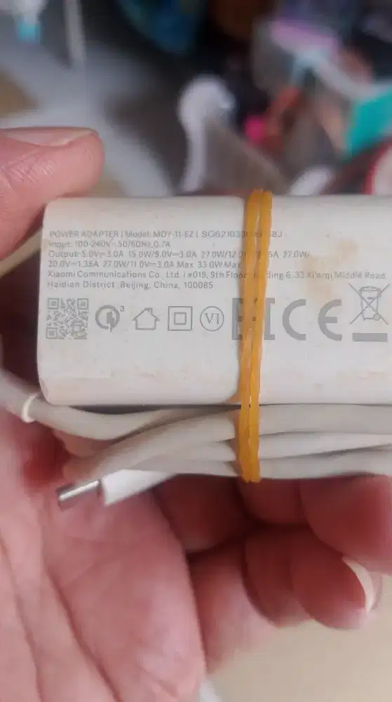 Carger ori copotan redmi 9pro 33watt type c.