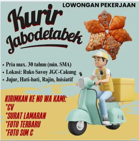 Kurir Pengiriman Roti dan Kue