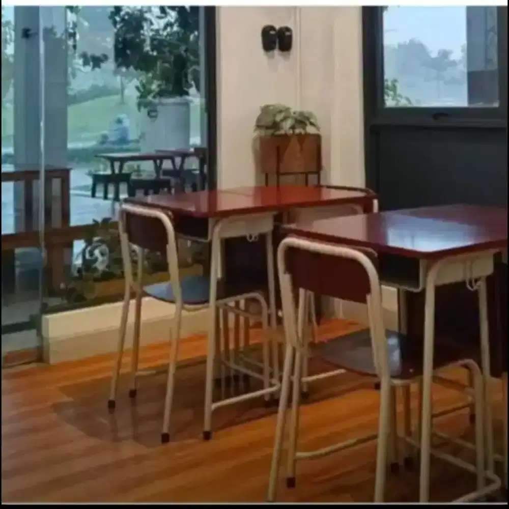 Jual murah meja kursi 1set,panel meja 40x30x12,laci 48x30,5x9,510 nego