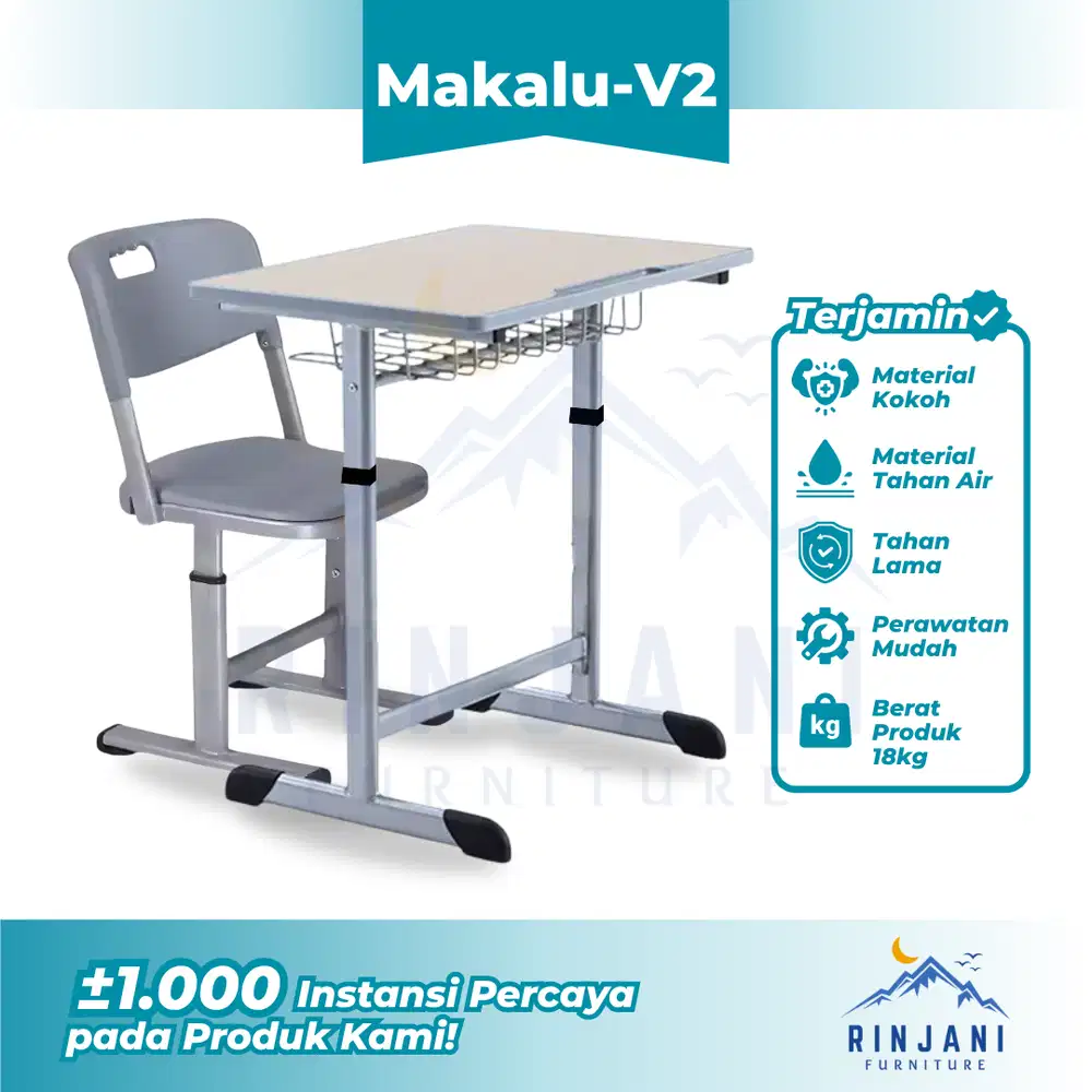 Kursi Siswa - Meja Kursi Sekolah | Bangku Meja Sekolah (MAKALU V2)