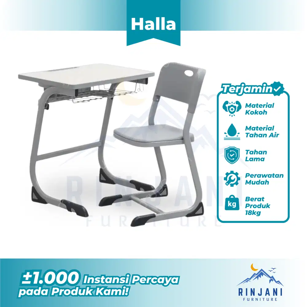 Meja Belajar Siswa - Kursi Sekolah | Meja Kursi Sekolah Besi (HALLA)