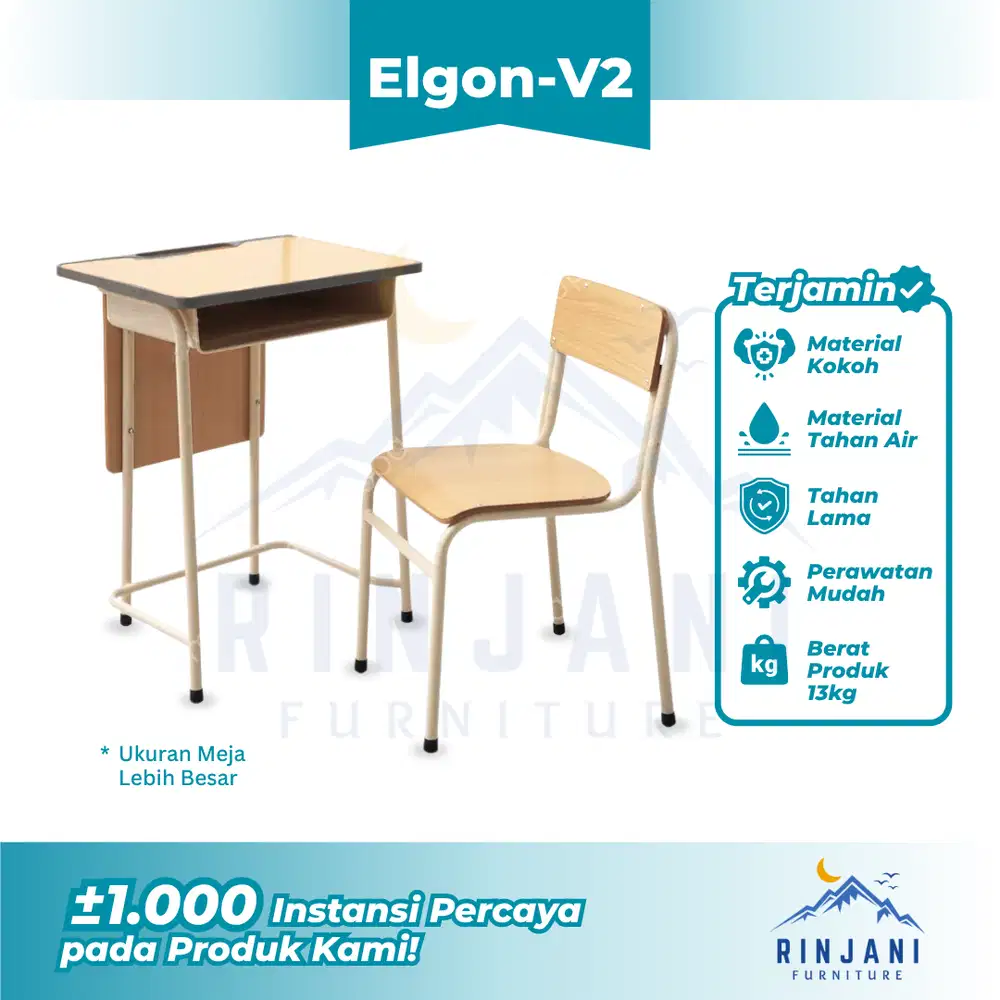 Meja Sekolah Besi - Meja Kursi SD | Meja Sekolah Modern (ELGON V2)