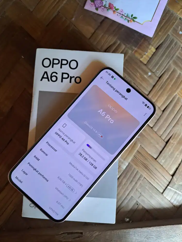 Oppo a6pro 8+8/128 4g baru beli bulan 2 2026