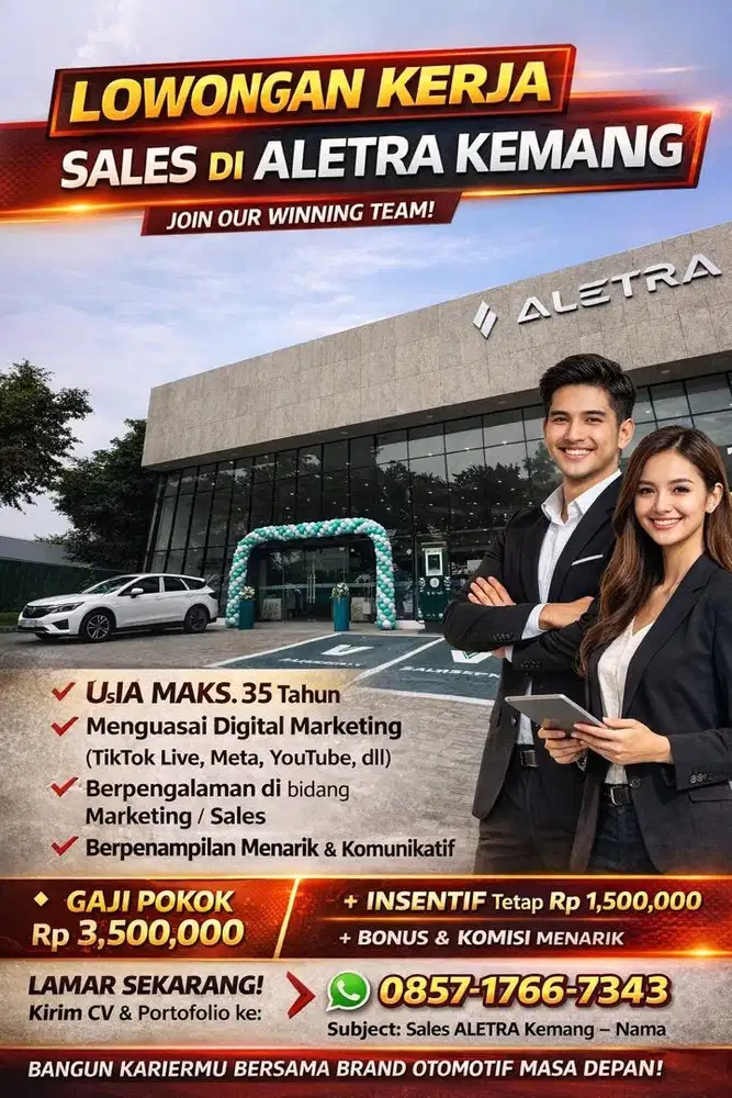 DICARI SALES MOBIL YANG SEDANG NAIK DAUN