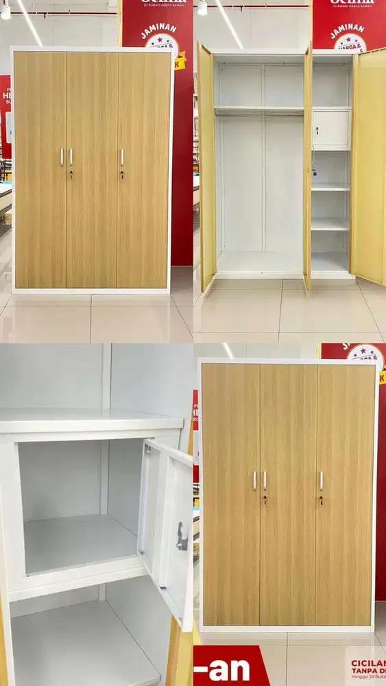 lemari besi 3 pintu promo