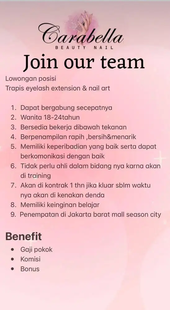Loker kerja nail & eyelash