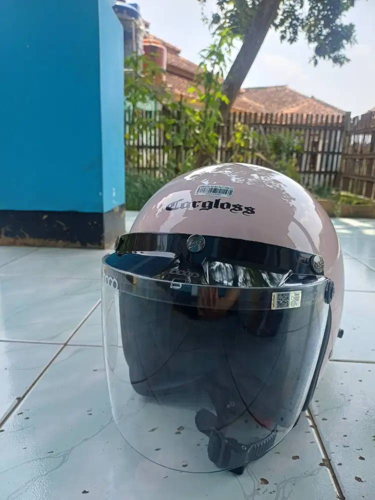 Helm Cargloss warna baby pink, ukuran L