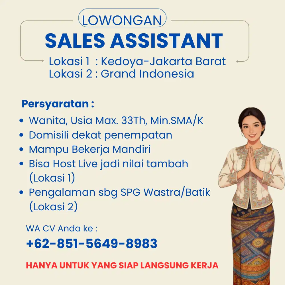 SPG Wanita Pengalaman