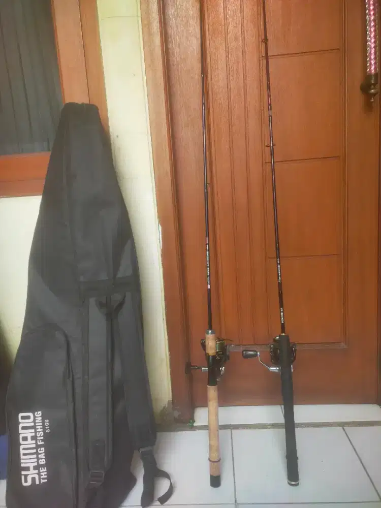 Jual 2 joran ikan mas = hinomiya baramundi & joran elito epic extreme