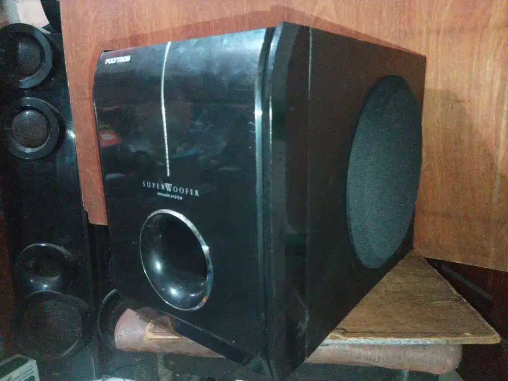 Polytron Subwoofer 8 in, box utuh, spull ori, daun diganti lebih kuat