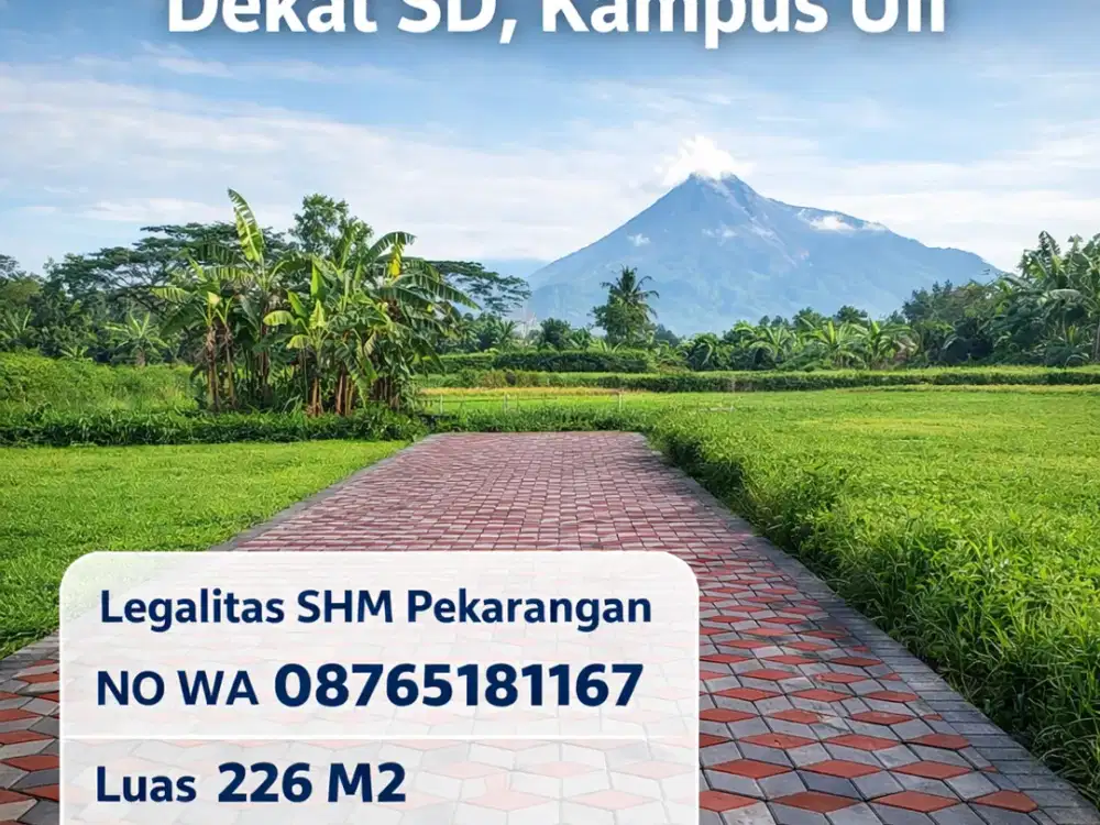 Tanah Jogja 2 MENIT SD BIAS KALIURANG SHMP