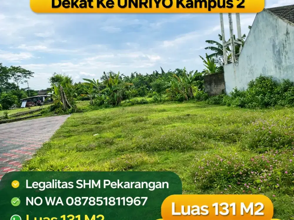 Tanah Maguwoharjo 3 menit dari  UNRIYO kampus 2