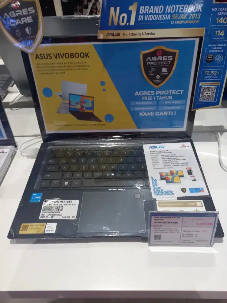 ASUS NOTEBOOK I3 8/256 SSD BLUE