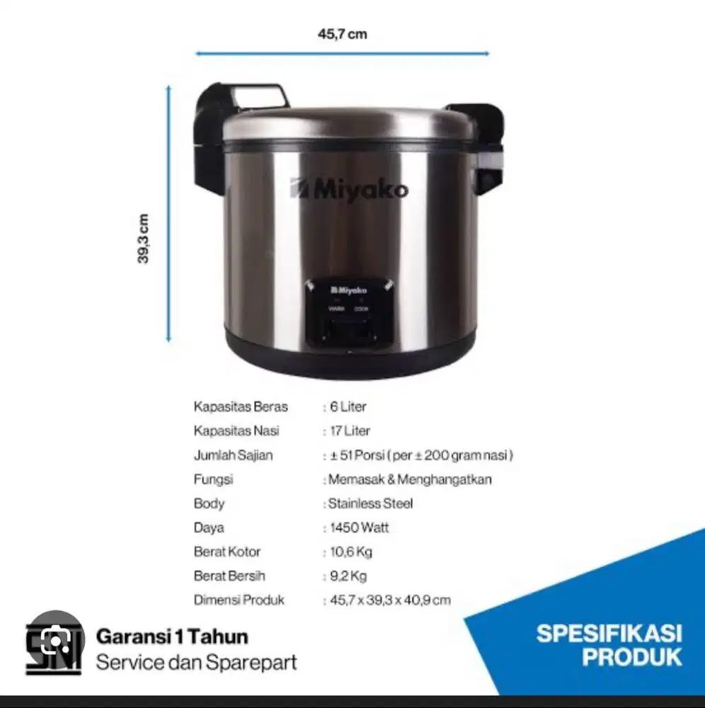 MIYAKO RICE COOKER MCG 171