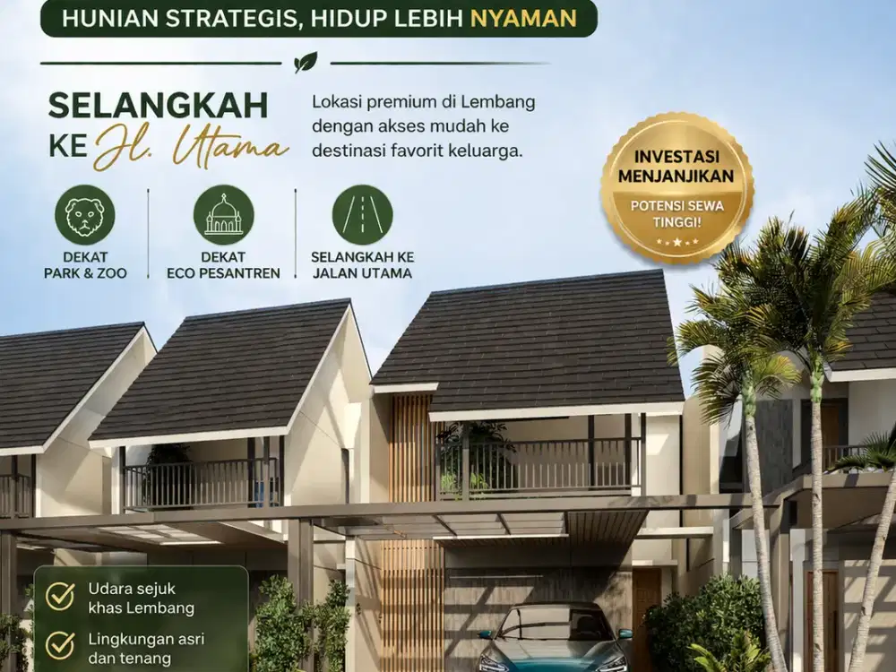 Selangkah Ke jl utama dekat park zoo dan eco pesantren