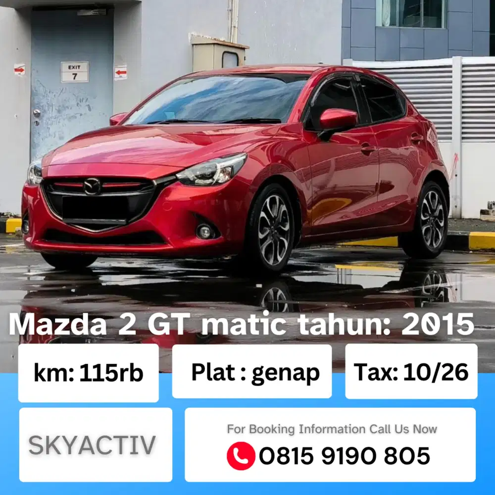 Mazda 2R GT Skyactiv matic tahun 2015 merah