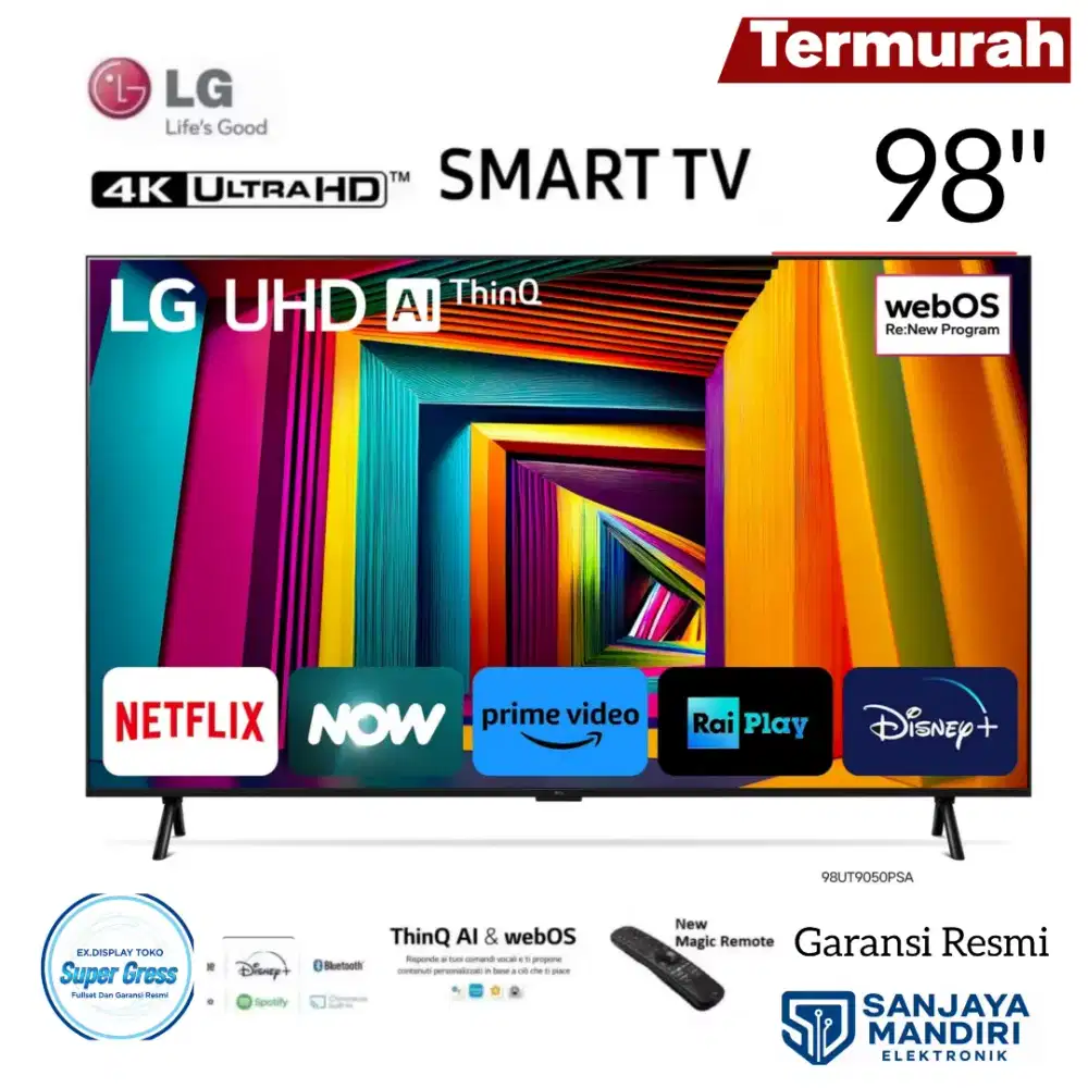 LG 4K UHD 98 Inch Smart TV 98UT9050PSA HDR10 Magic Remote 120 HZ