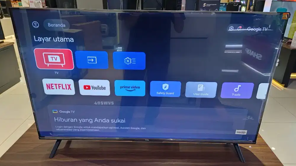 TCL LED GOOGLE TV 4K 43INCH