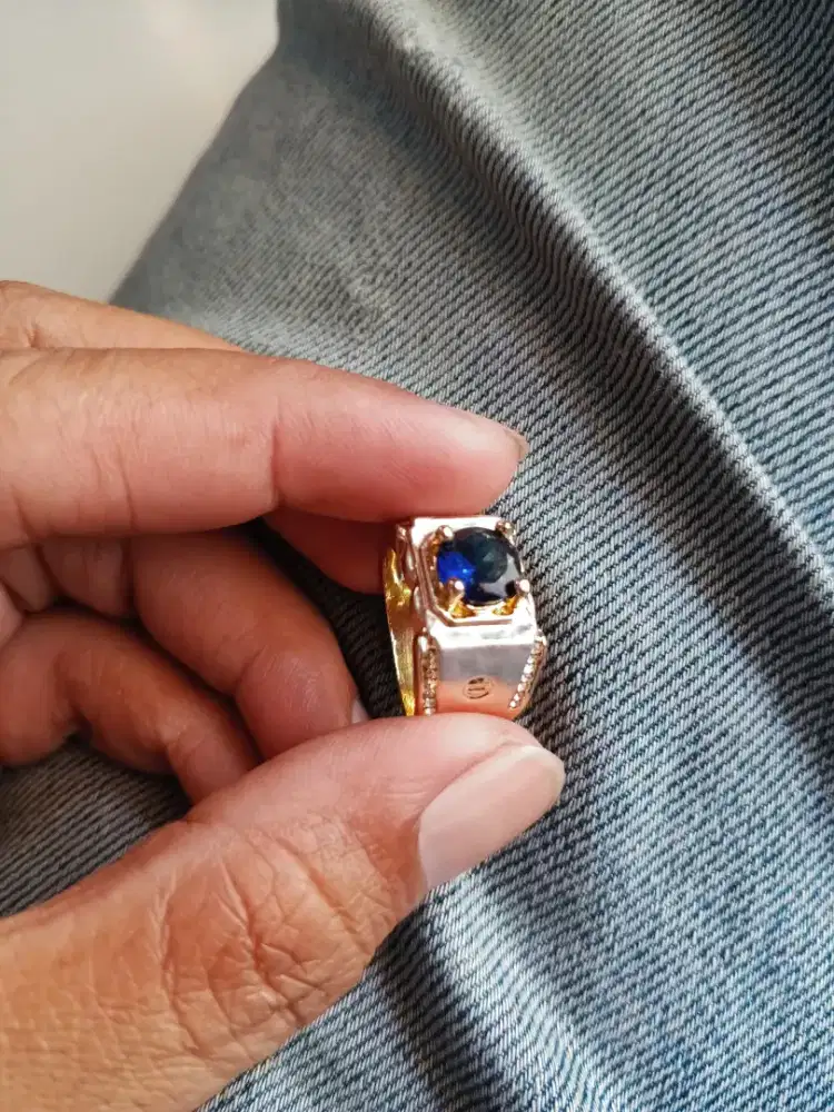 Blue safir heat c ring perak bangkok