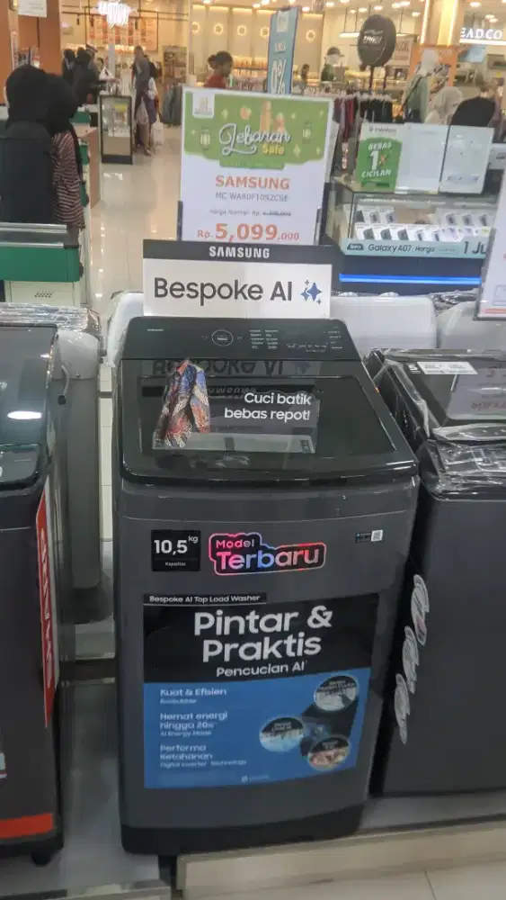 MESIN CUCI PRODUK SAMSUNG BESPOKE AI TOP LOAD WASHER