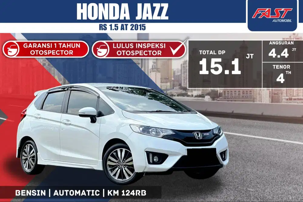 HONDA JAZZ RS 2015 1.5 AT PAJAK PANJANG & KONDISI SEGER