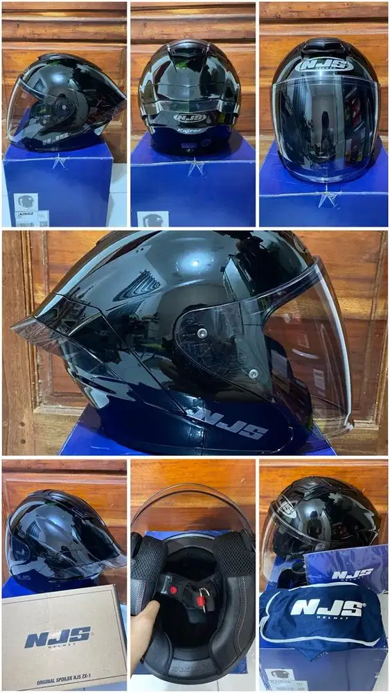 Helm NJS Kairoz full set kondisi mulus like new