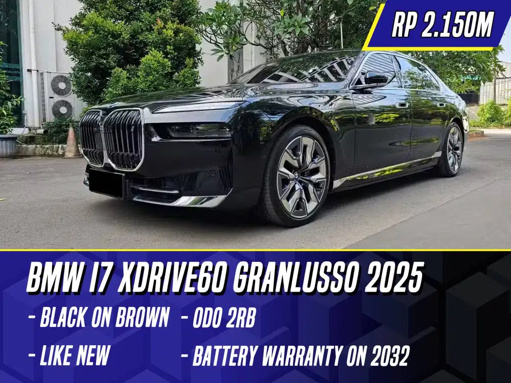 BMW i7 xDrive60 Granlusso 2025 Black on Brown Hitam Gran lusso i 7