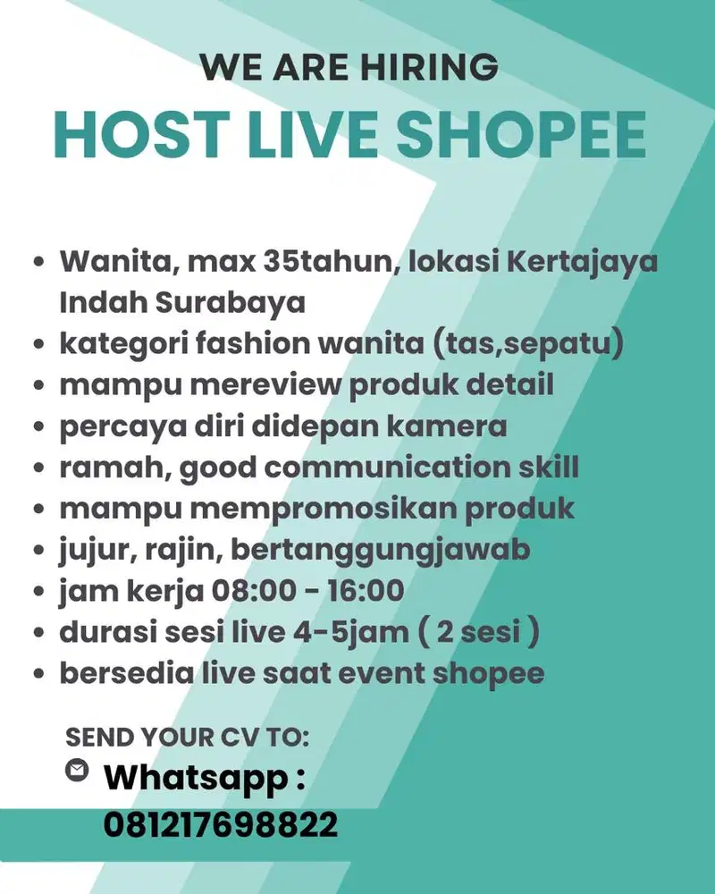 HOST LIVE SHOPEE