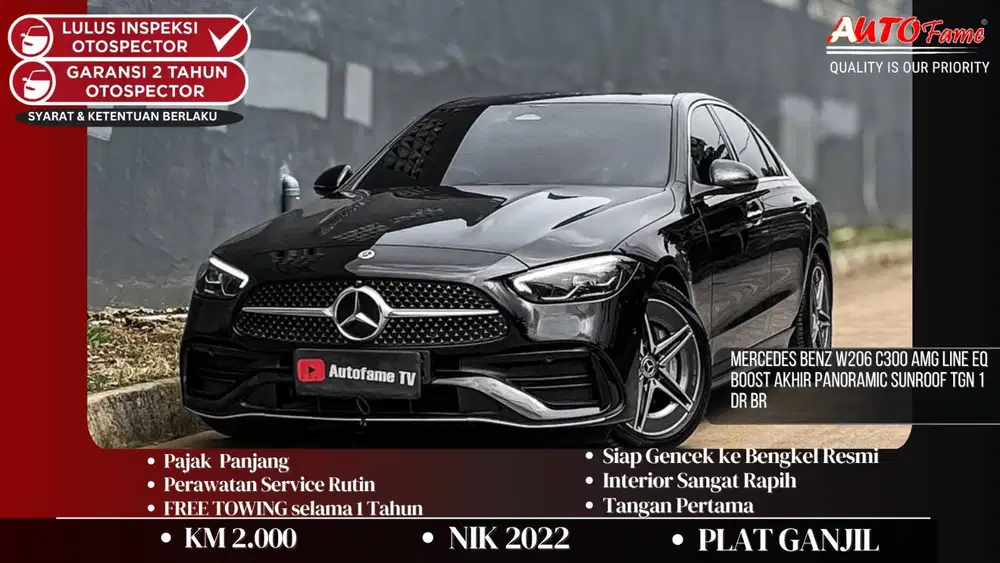 KM2RB Mercedes Benz W206 C300 AMG Line Eq Boost NIK 2022 Akhir Panoram