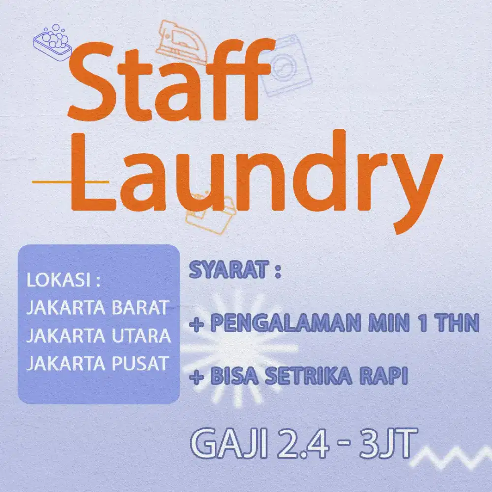 Lowongan Staff Laundry Produksi