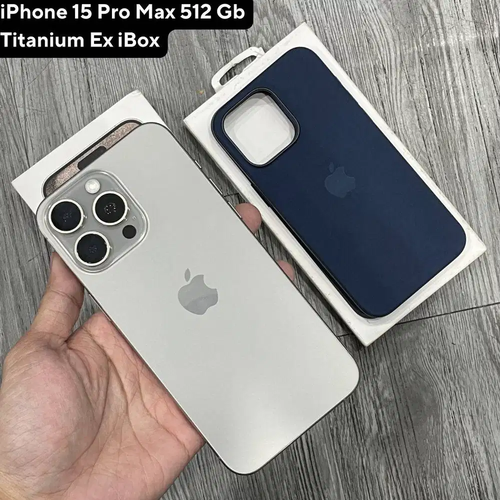 iPhone 15 Pro Max 512 Gb Natural Titanium Ex Garansi iBox
